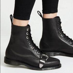 NEW Dr Martens Western Black Cowboy Boots Doc Martins WITH BOX